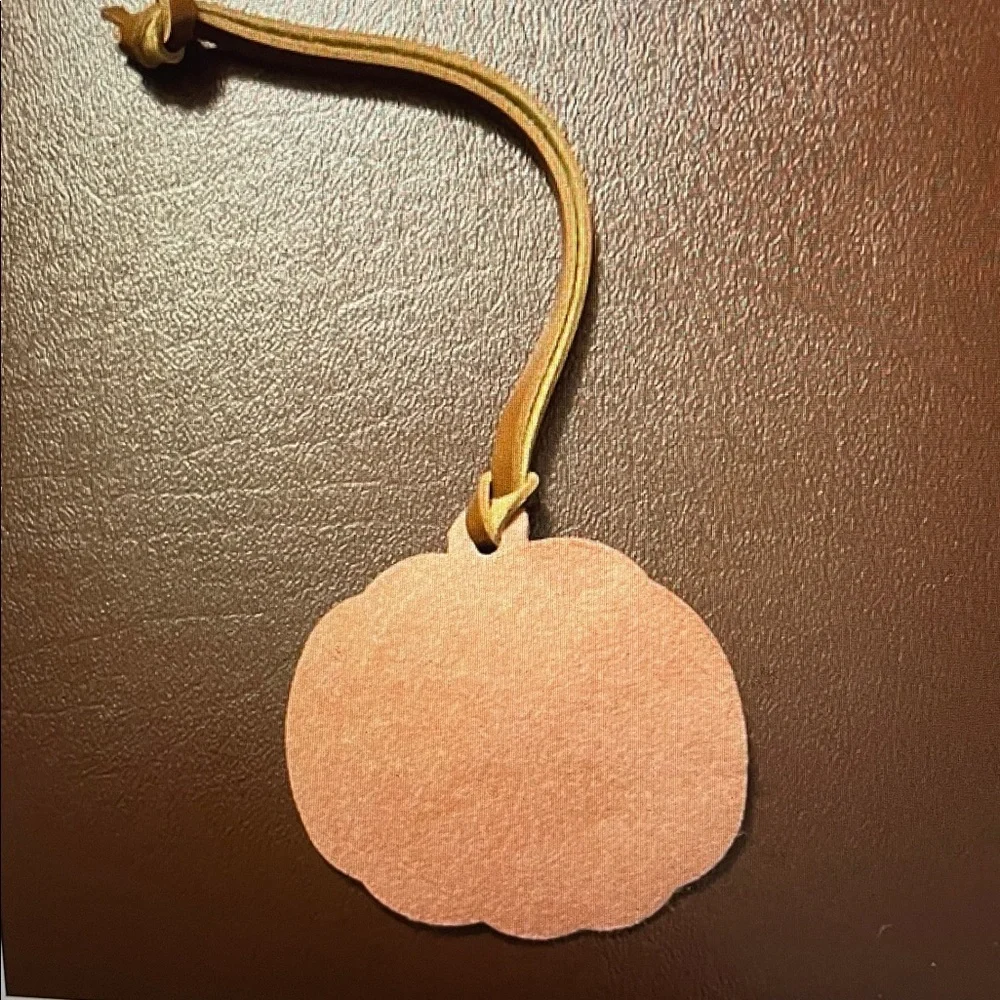 Faux Leather Pumpkin Shaped ornament/door hanger